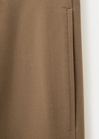 MANGO MAN Regular Pleated Pants 'Koda' in Brown