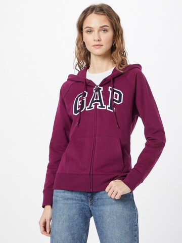 Veste de survêtement GAP en violet : devant