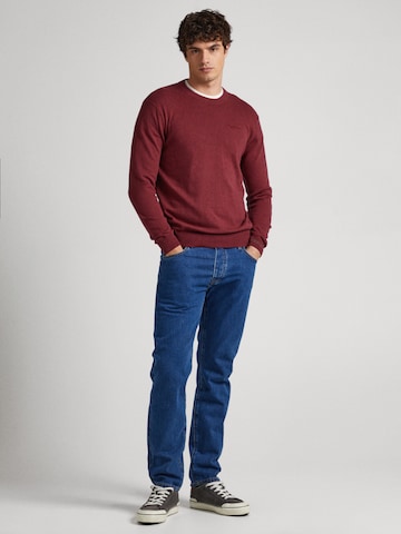 Pepe Jeans Neulepaita 'ANDRE CREW NECK' värissä punainen