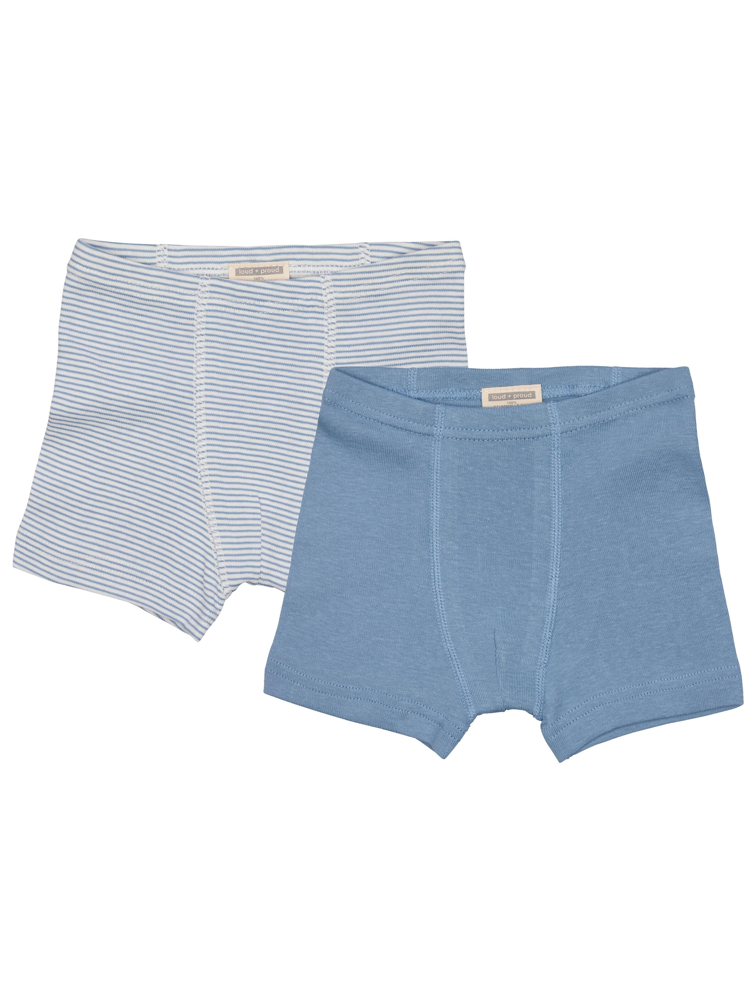 loud + proud Underpants in Blue: front