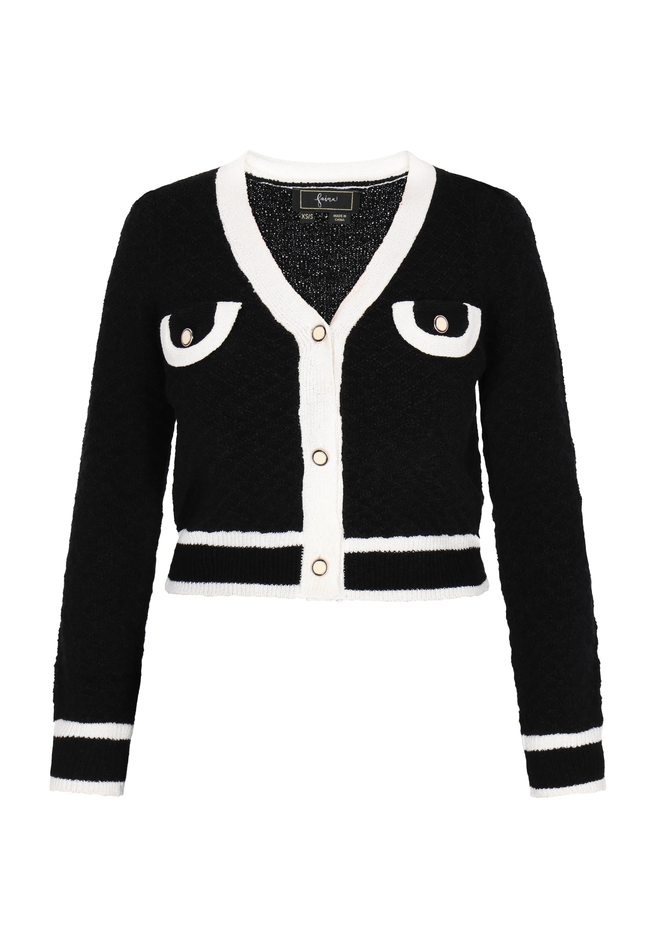 Cardigan faina en noir : devant