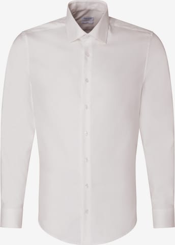 Coupe slim Chemise business SEIDENSTICKER en beige : devant