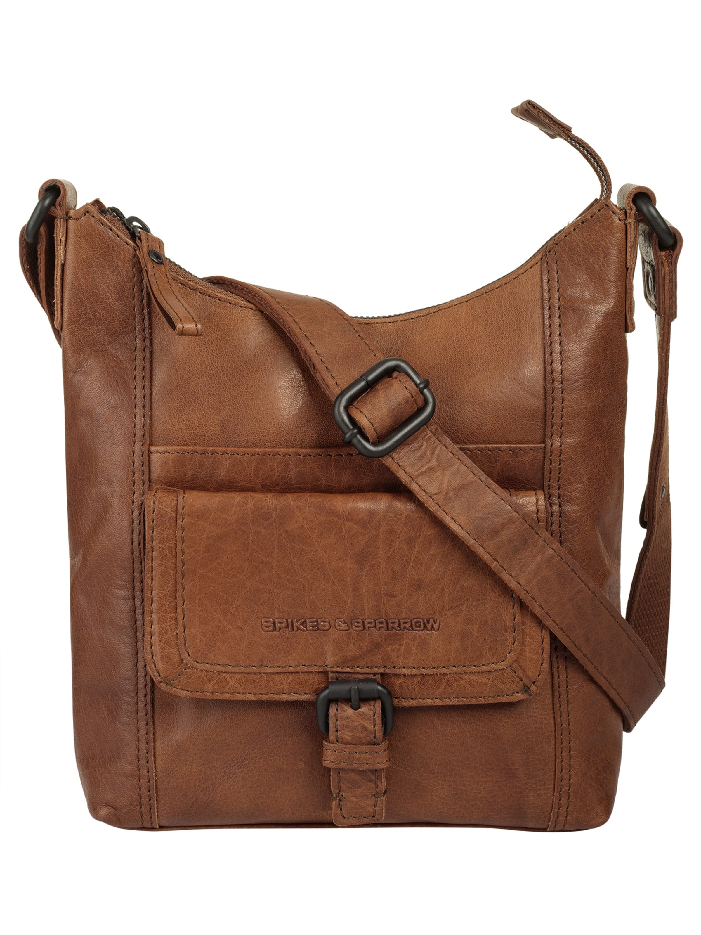 Sac à bandoulière Spikes & Sparrow en marron : devant