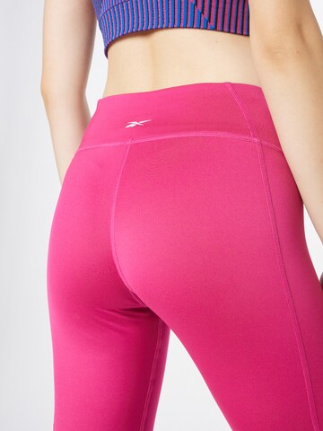 Reebok Skinny Sportovní kalhoty – pink
