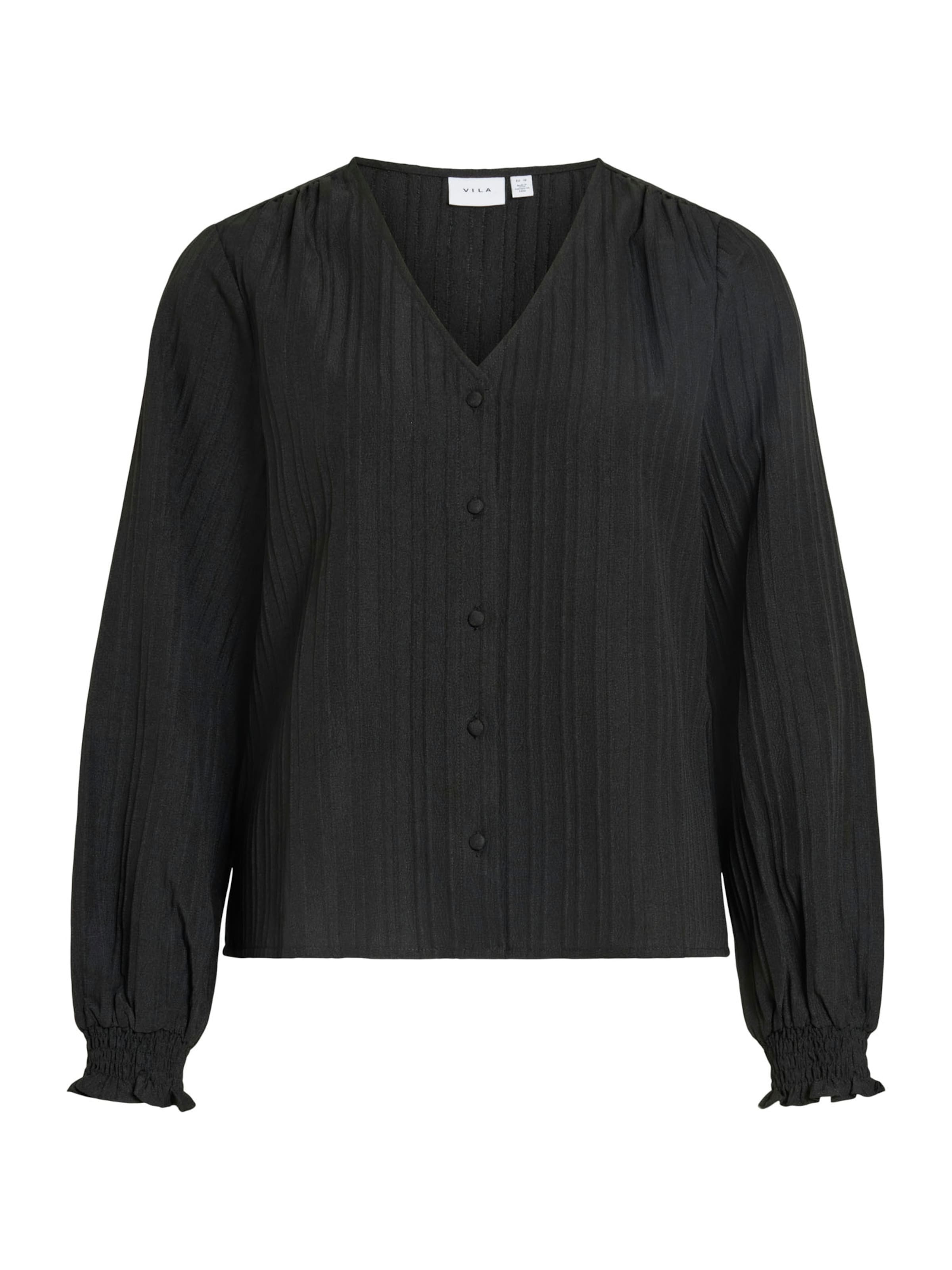 VILABluza 'VIELMA' - crna boja: prednji dio