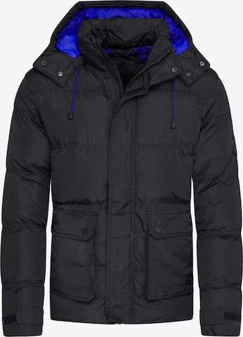 behype Winter Jacket 'BHCOLOS' in Blue: front