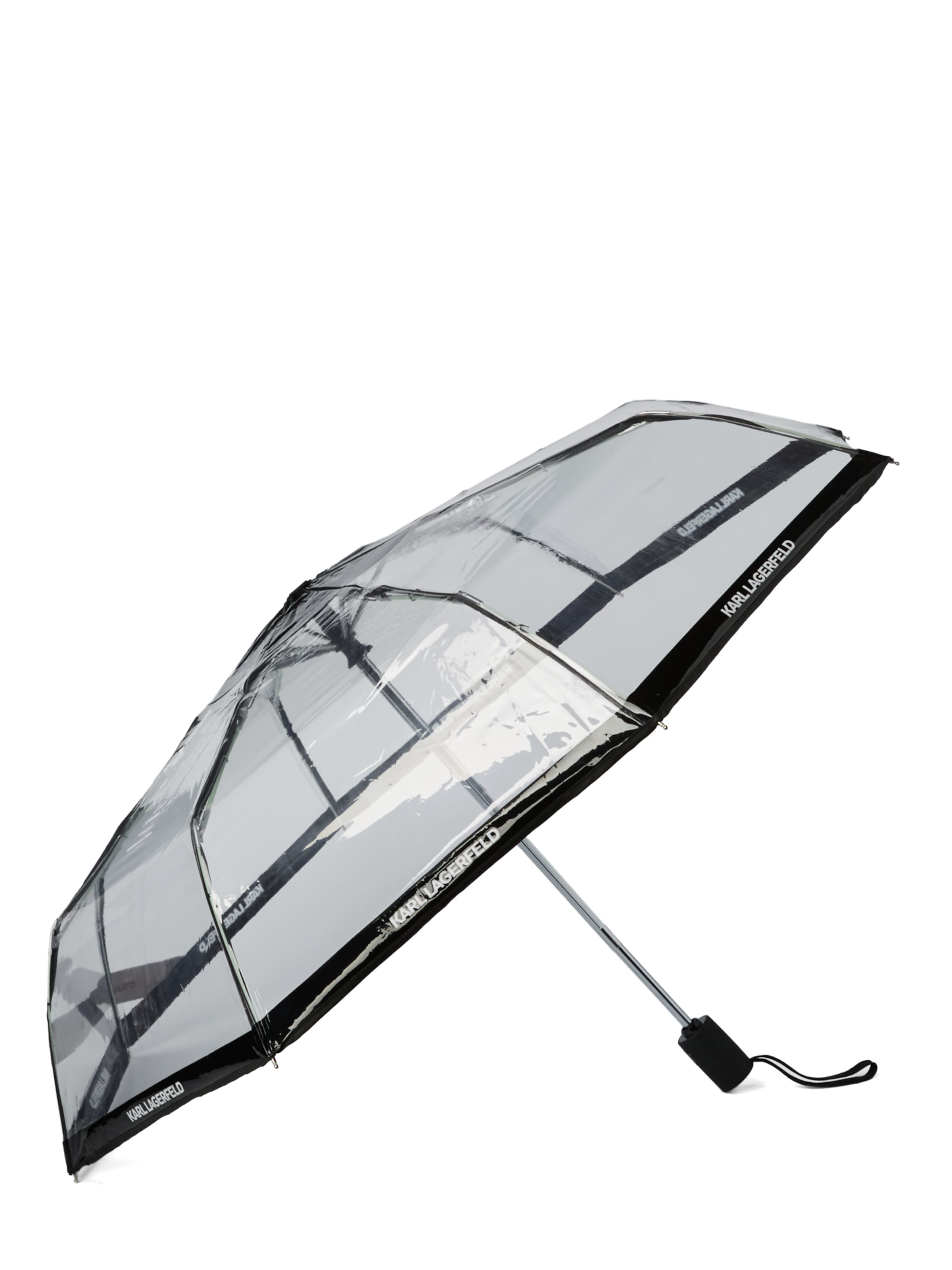 Ombrello di Karl Lagerfeld in trasparente: frontale