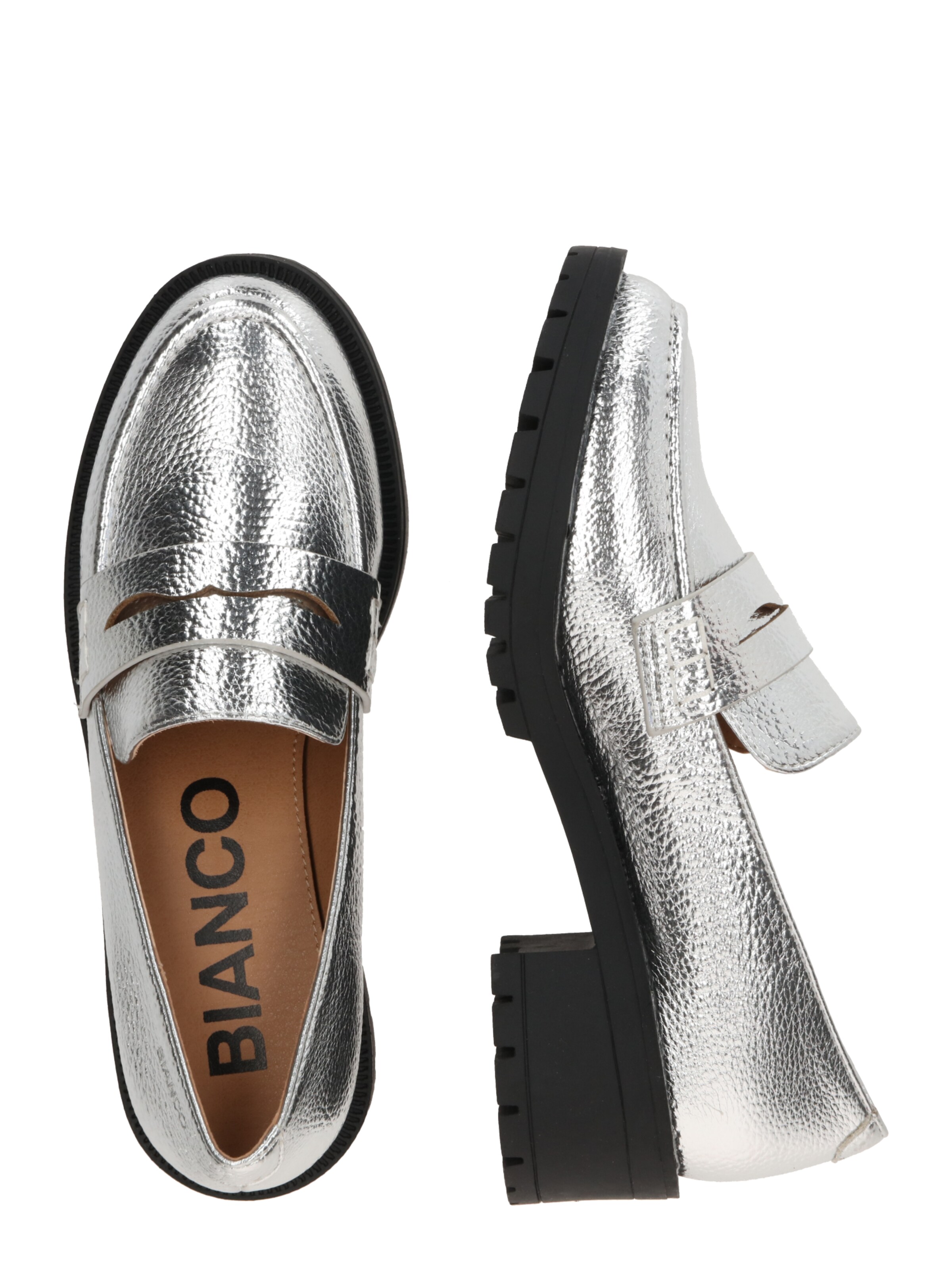 Bianco Slip-ons 'Pearl' in Silver