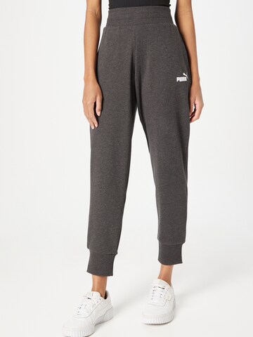 PUMA Tapered Workout Pants 'ESSENTIAL' in Grey: front