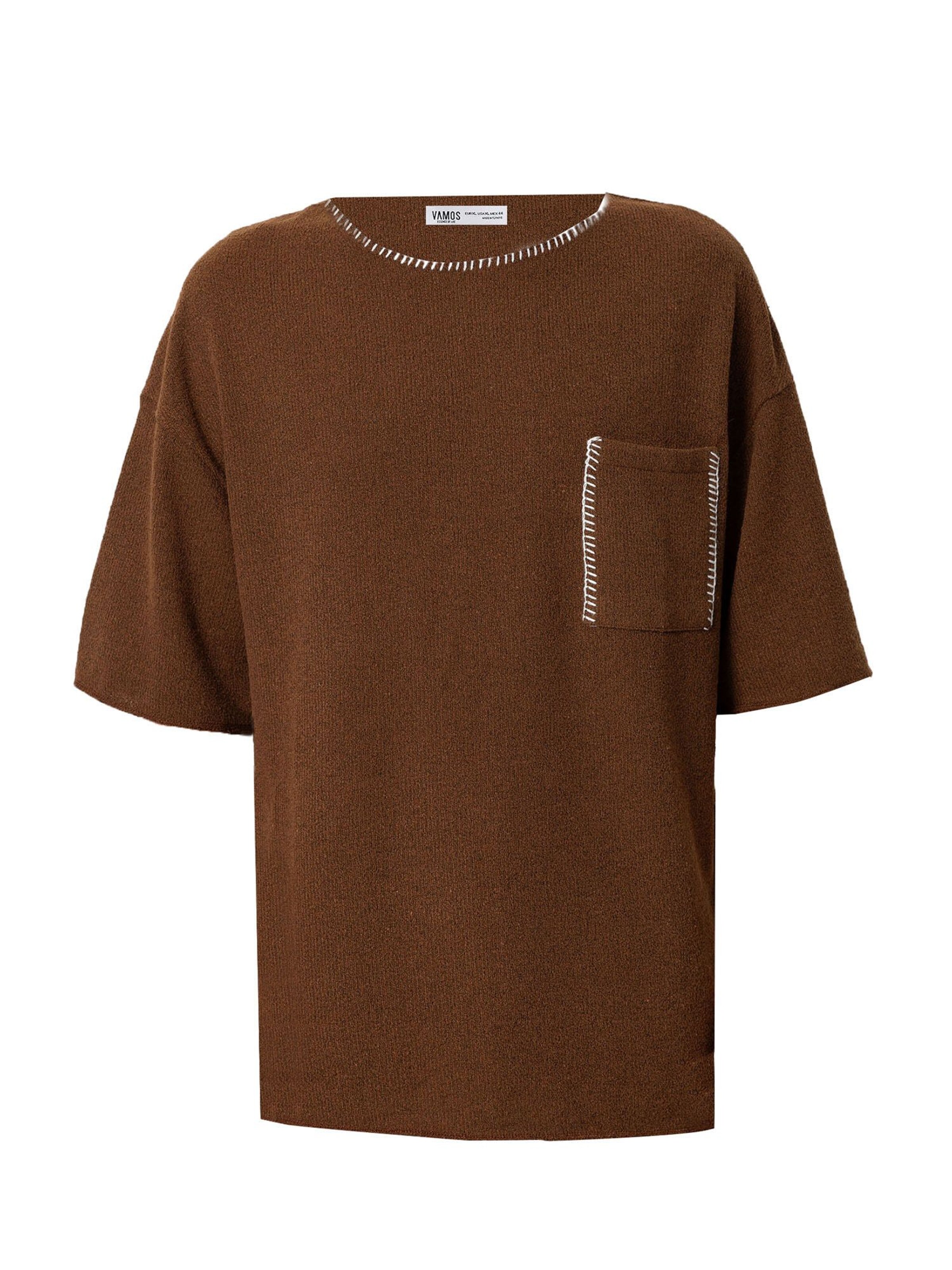 VAMOS CLO Футболка в Коричневый: спереди