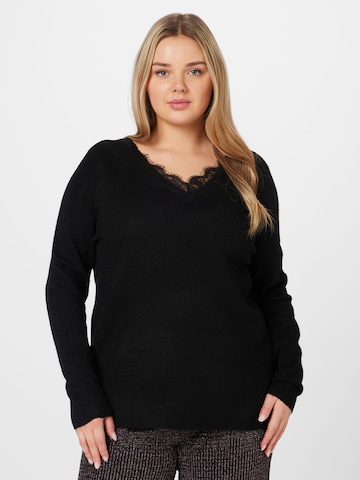 Pullover 'JULIE' di ONLY Curve in nero: frontale