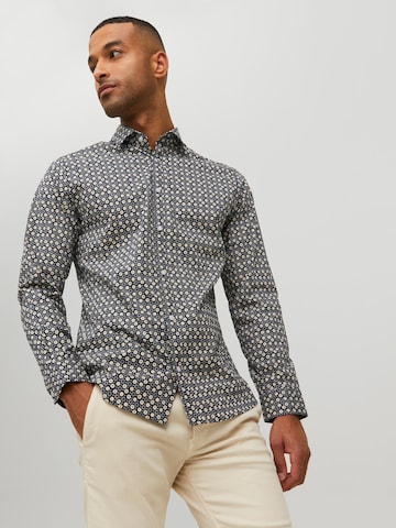 JACK & JONES - Ajuste estrecho Camisa 'Blackpool' en azul