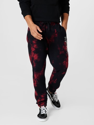 HOLLISTER Tapered Trousers in Black: front