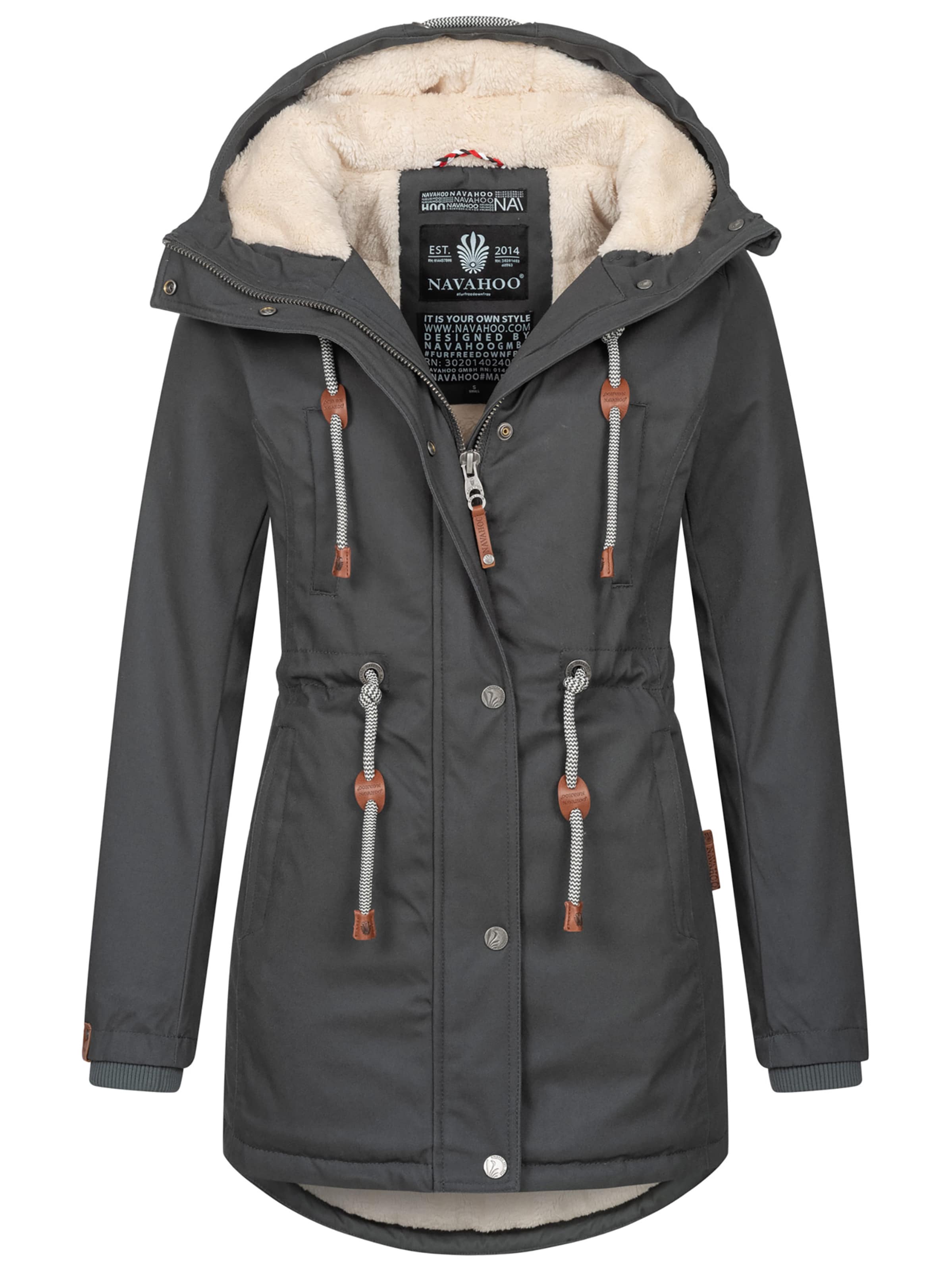 NAVAHOO Winterjas in Grijs: voorkant