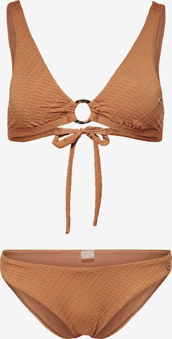 ONLY Triangle Bikini 'Tamara' in Brown: front