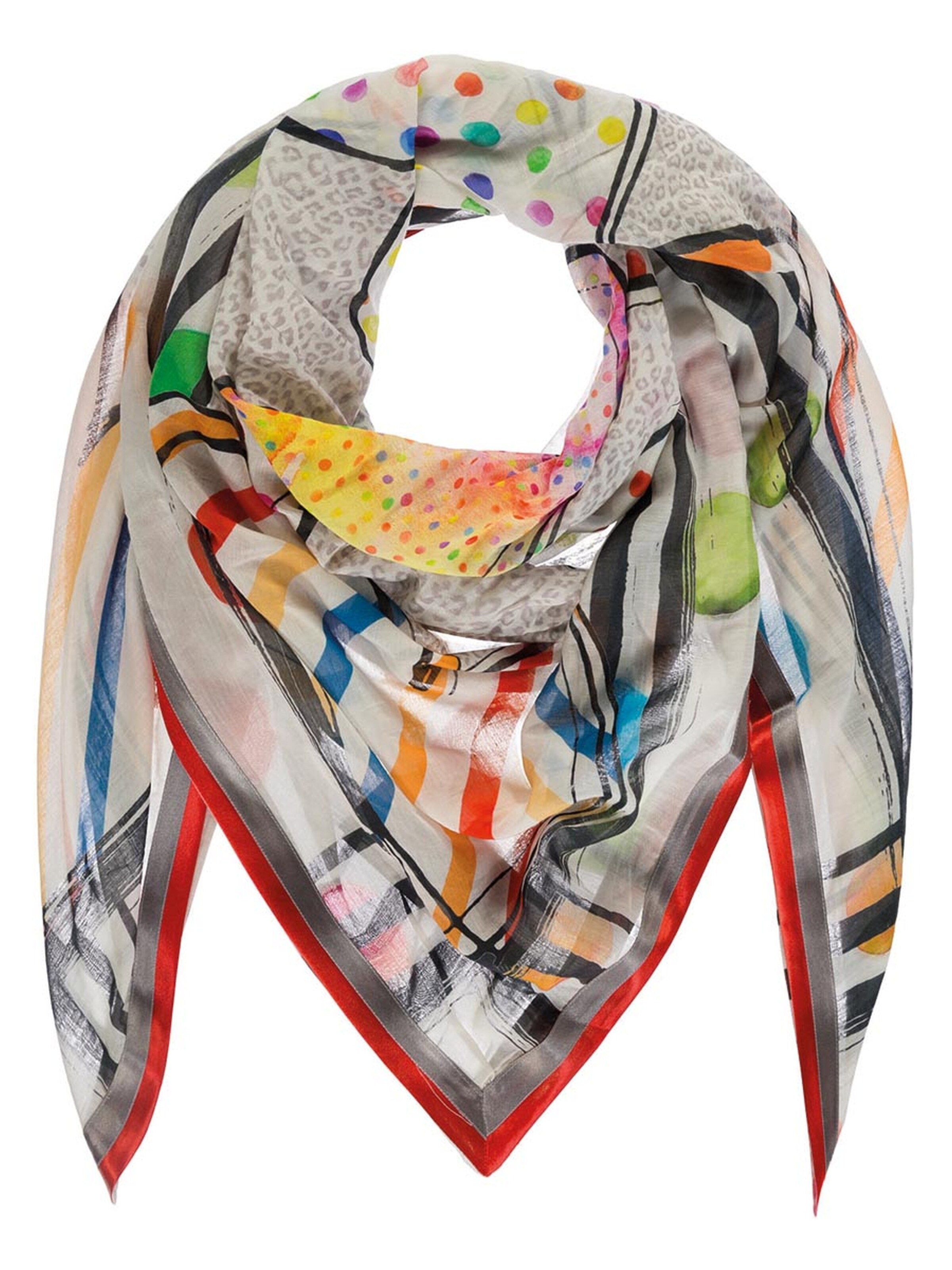 Passigatti Tuch 'Tuch mit Herzmuster'‌‌‌‌‌‌ in Weiß: Vorderseite