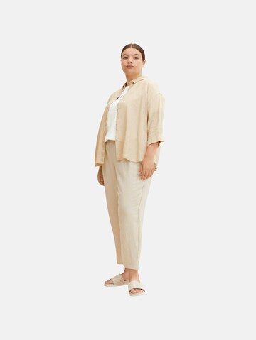 Tom Tailor Women + Bluse in Beige