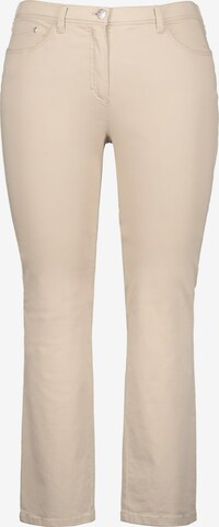 Ulla Popken Slim fit Pants in Beige: front