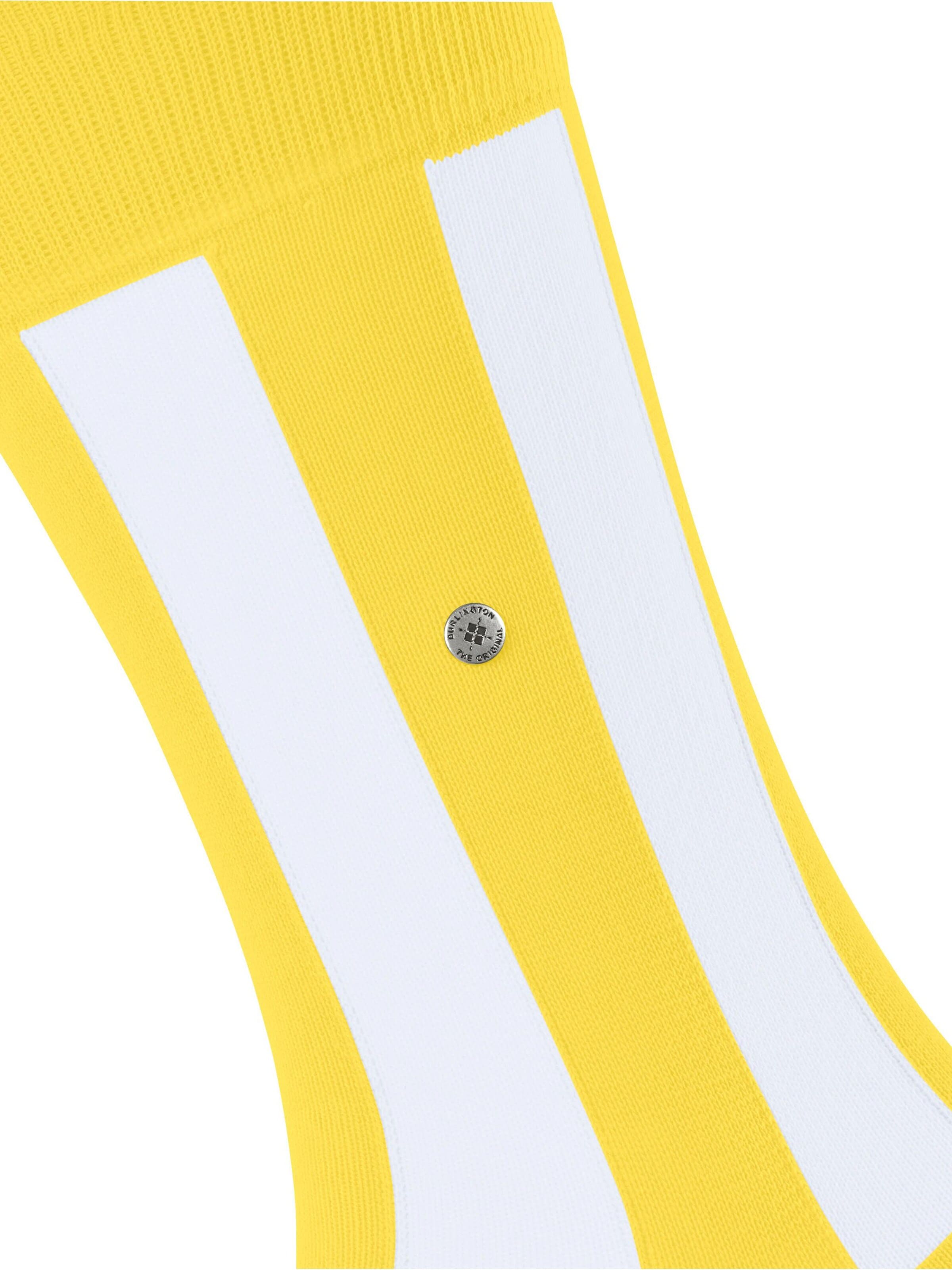 BURLINGTON Socks 'Retro Lines' in Yellow: front