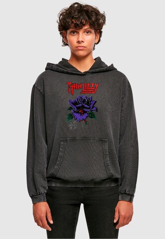 Merchcode Sweatshirt 'Thin Lizzy - Rose' in Black: front