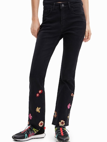 Desigual Flared Jeans in Black: front