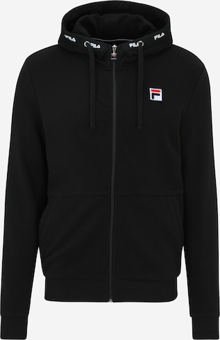 FILA Athletic Zip-Up Hoodie 'Benny' in Black: front