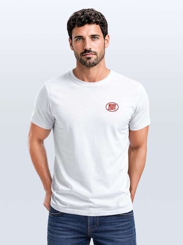 Neverless Shirt 'Stay al dente' in White: front