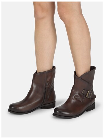 Felmini Wide Fit Ankle Boots in Brown