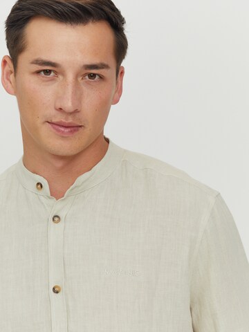 mazine Regular fit Button Up Shirt ' Altona Linen Shirt ' in Beige