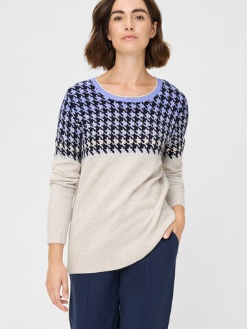 Olsen Feinstrickpullover, gerade geschnitten in Blau: Vorderseite