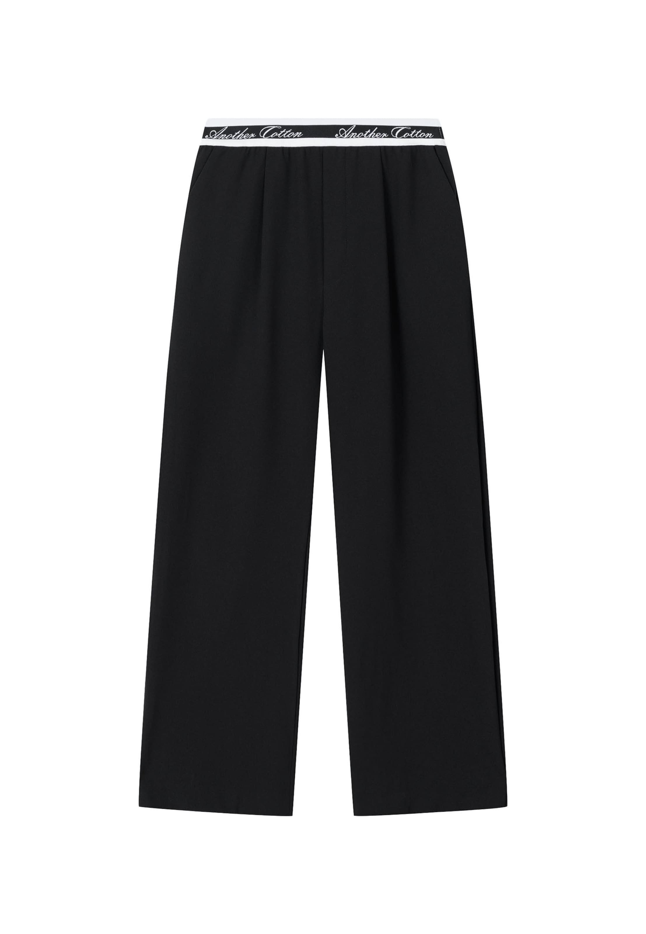 Another Cotton Lab Loosefit Kalhoty – černá: přední strana