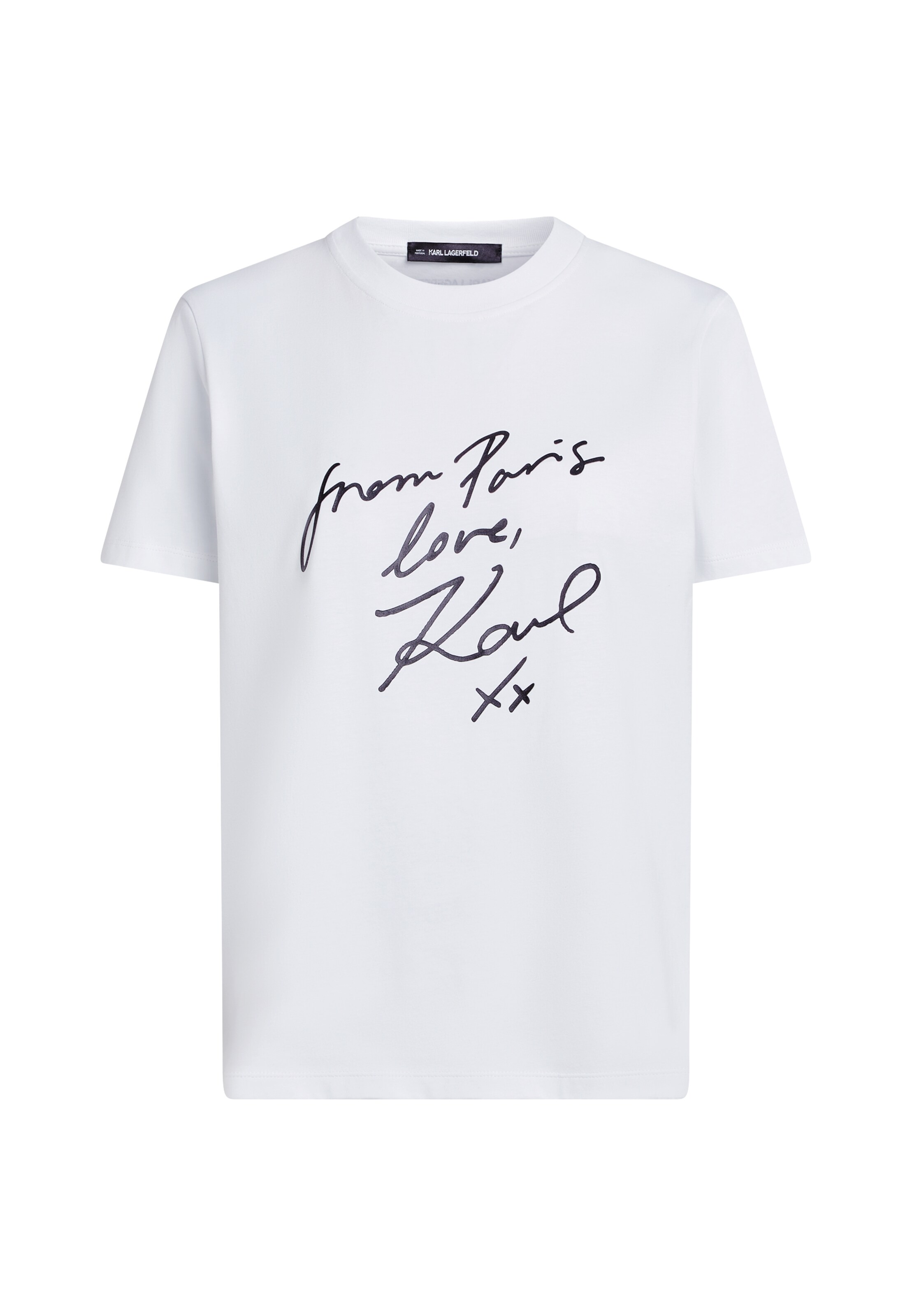 Karl Lagerfeld Póló 'With Love' - fehér: elől