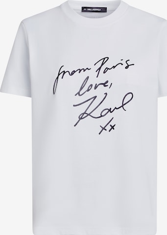 Karl Lagerfeld Футболка 'With Love' в Белый: спереди