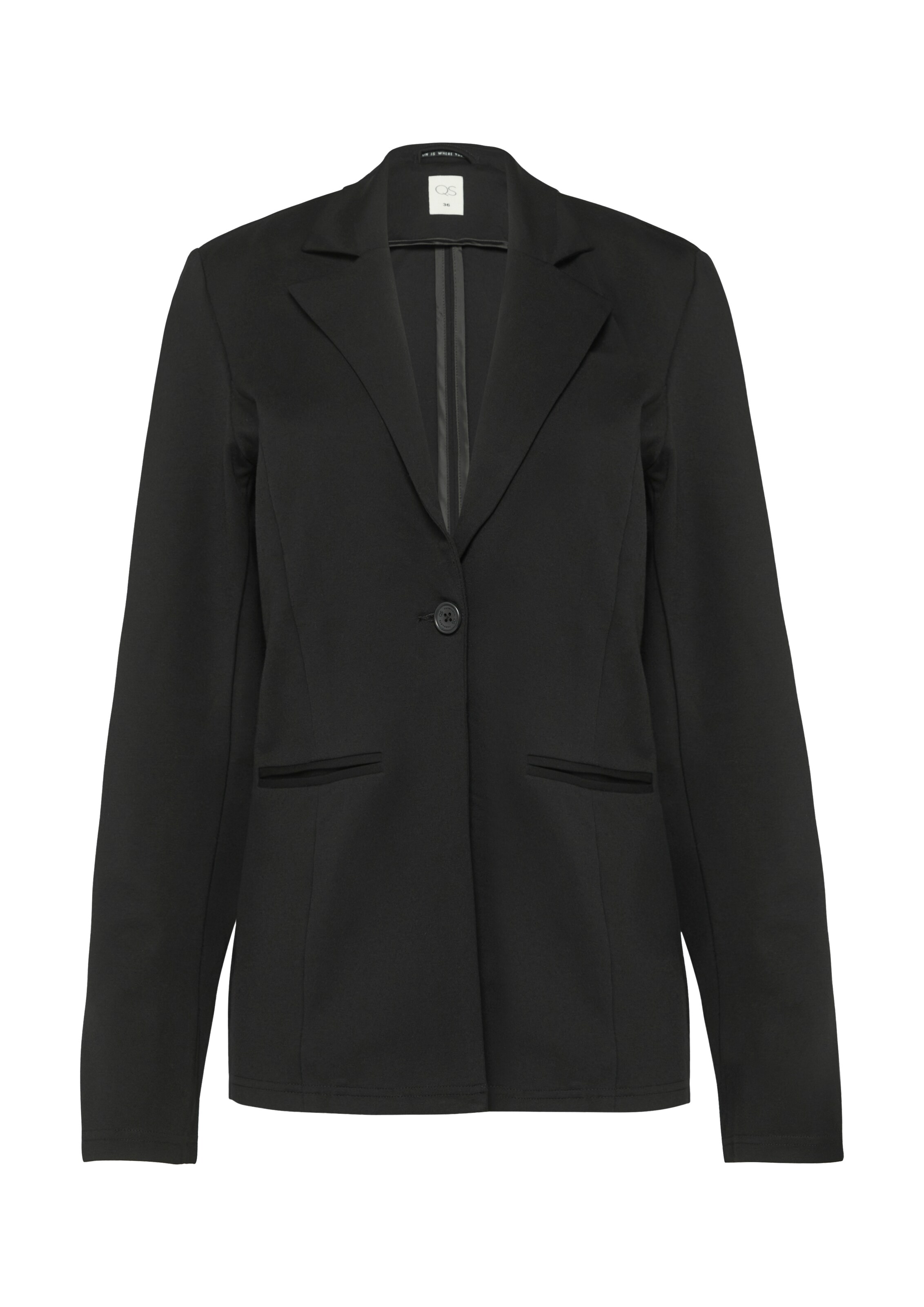 Blazer QS en noir : devant