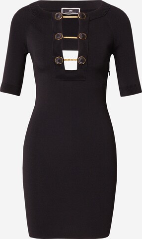 Elisabetta Franchi - Vestido de punto en negro: frente