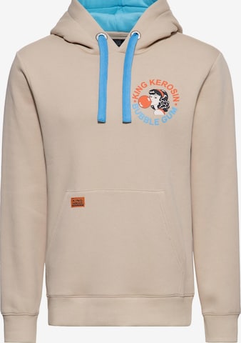 King Kerosin Sweatshirt 'Bubble Gum' in Beige: front