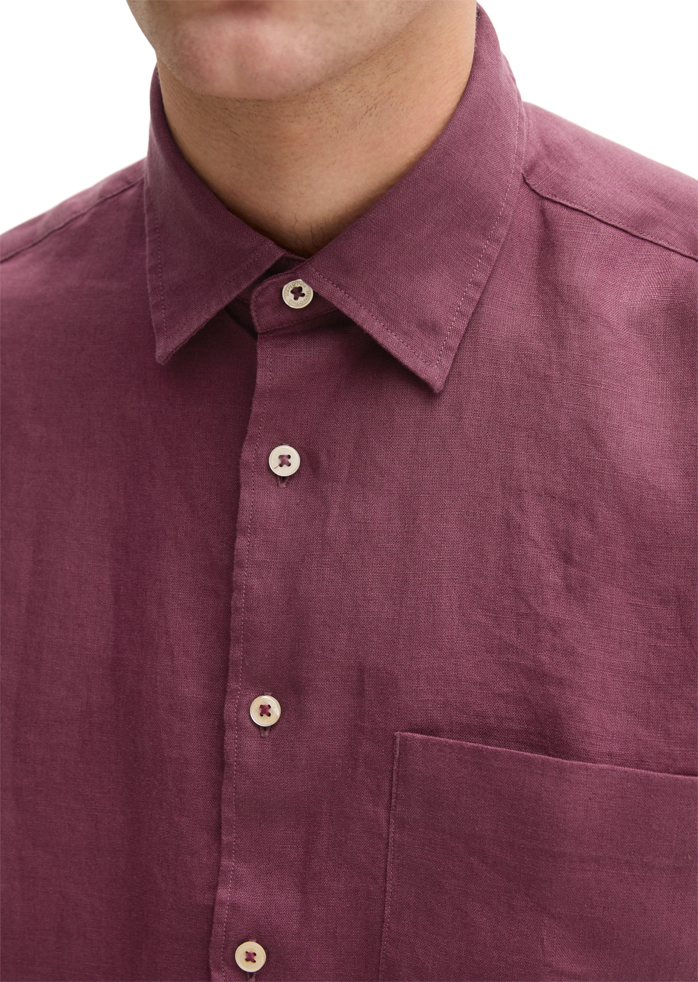 Fit confort Chemise Marc O'Polo en rouge