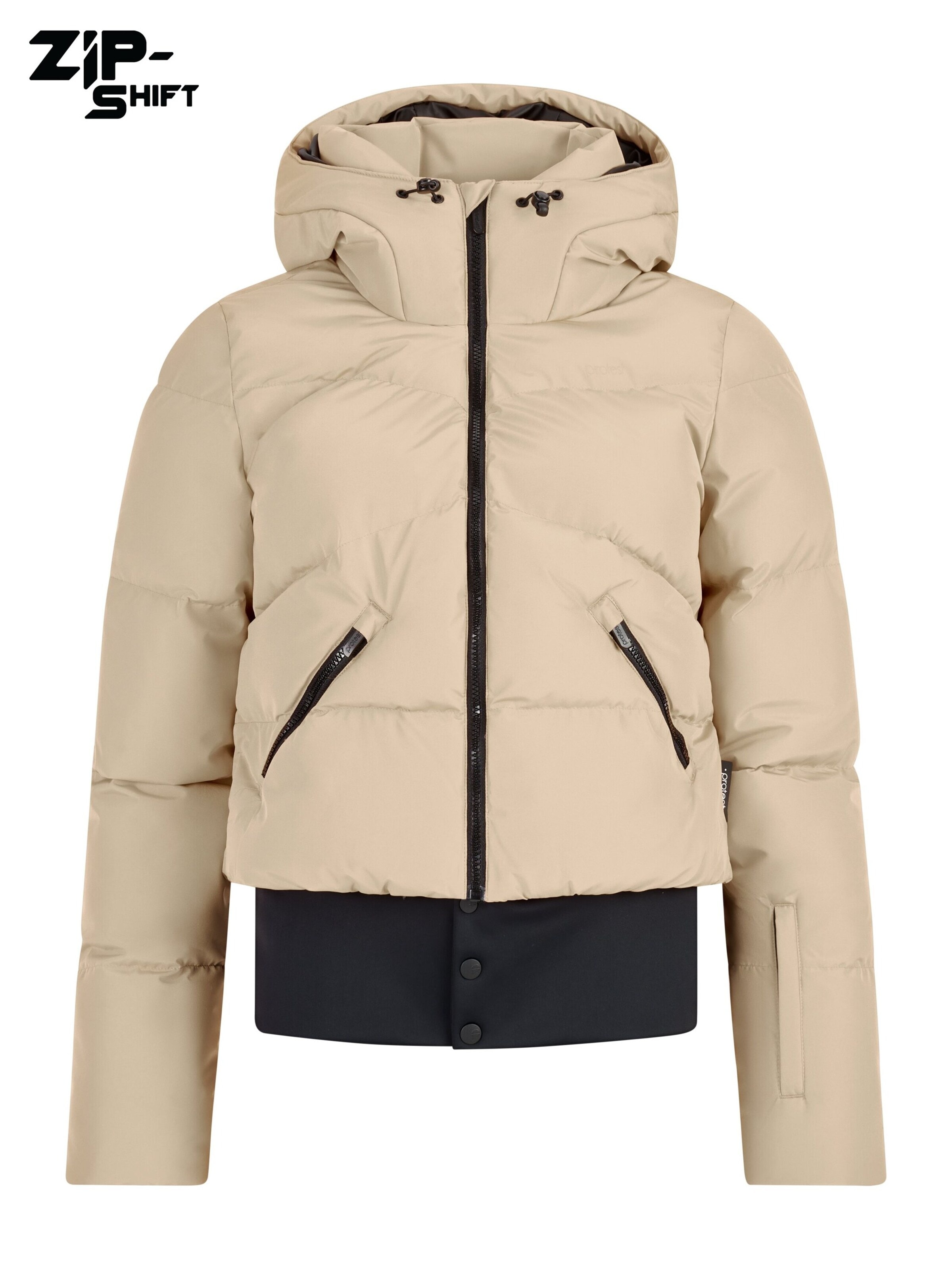 PROTEST Sportjacke 'PRTPreppy'‌‌‌ in Braun: Vorderseite