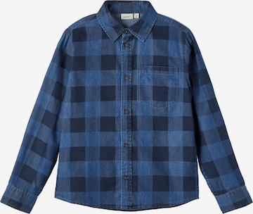 NAME IT - Regular Fit Camisa 'Toran' em azul: frente