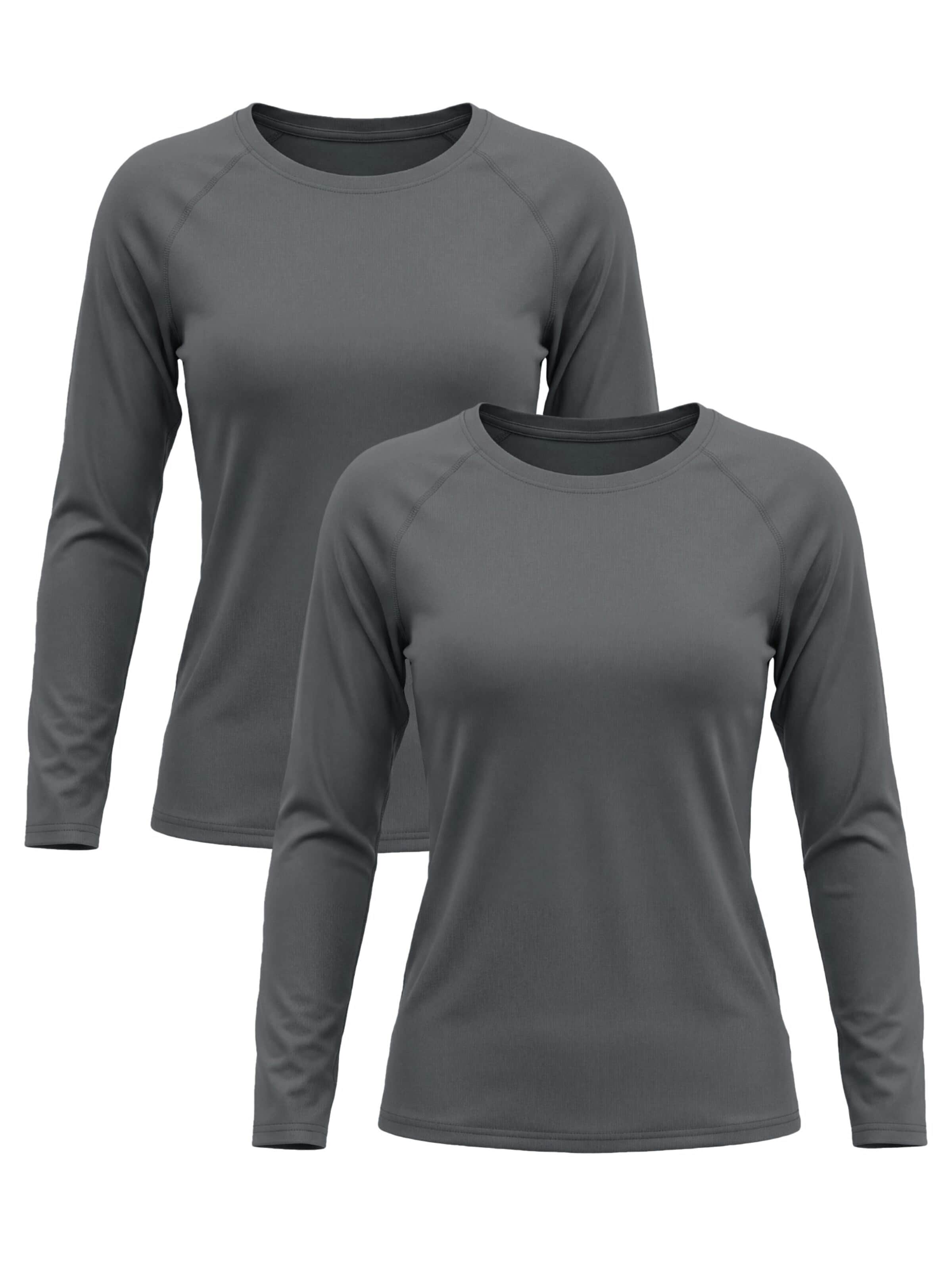 MEETWEE Shirt '2-Pack UV Protection Shirt' in Grijs: voorkant