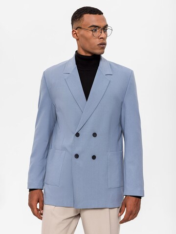 Coupe regular Veste de costume Antioch en bleu : devant