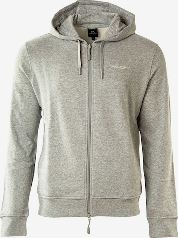 ARMANI EXCHANGE Zip-Up Hoodie in Grey: front