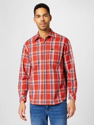 Nudie Jeans Co Regular fit Overhemd 'Filip' in Rood: voorkant