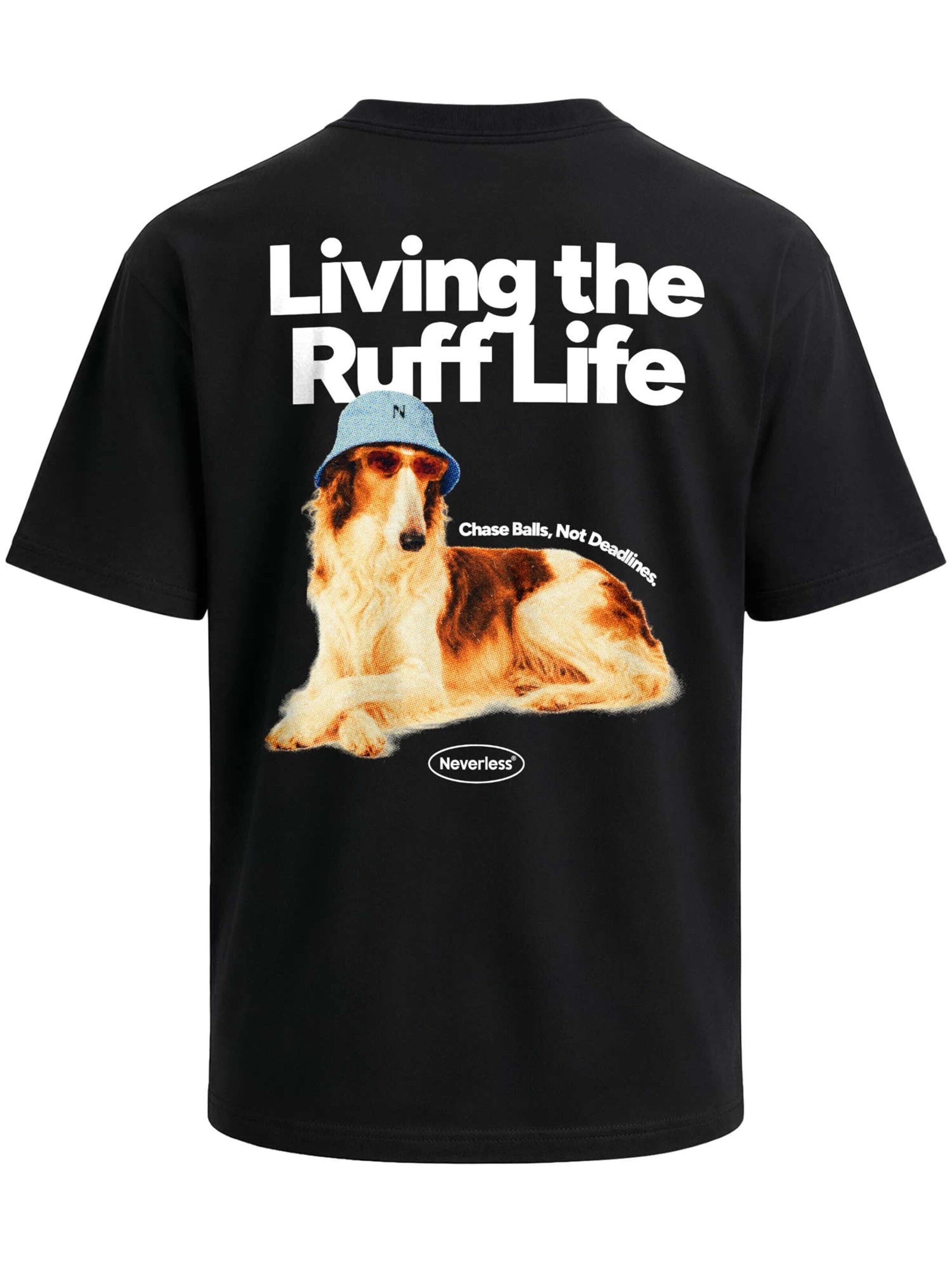 Neverless Shirt 'Ruff Life' in Black: front