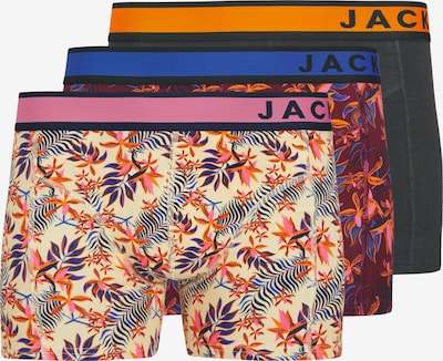 JACK & JONES Bokserice 'JACLandon' u toplo smeđa / tamo siva / narančasta / bordo, Pregled proizvoda