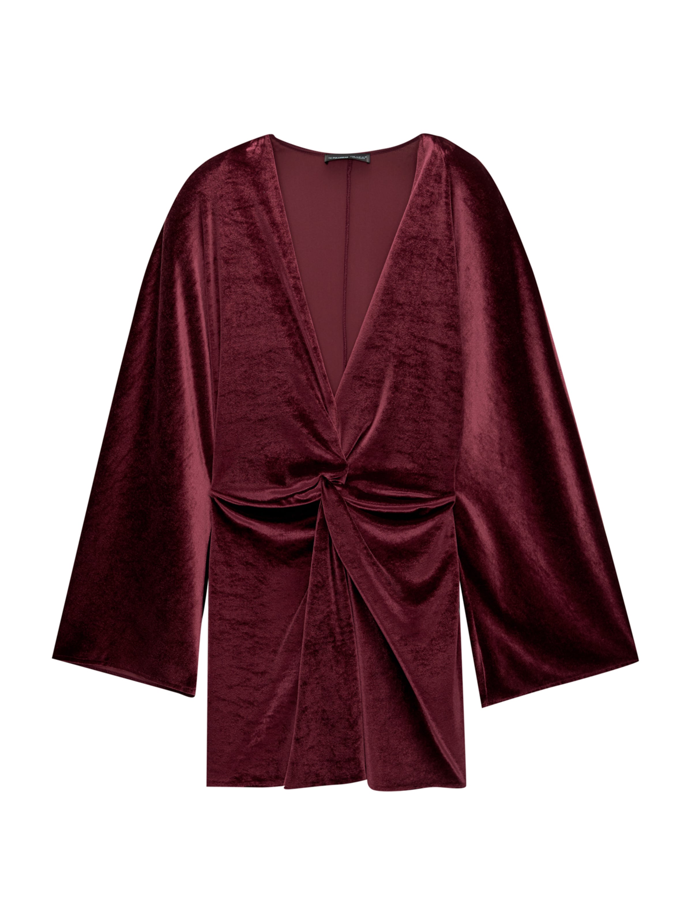 Pull&Bear Рокля за коктейл в червено: отпред