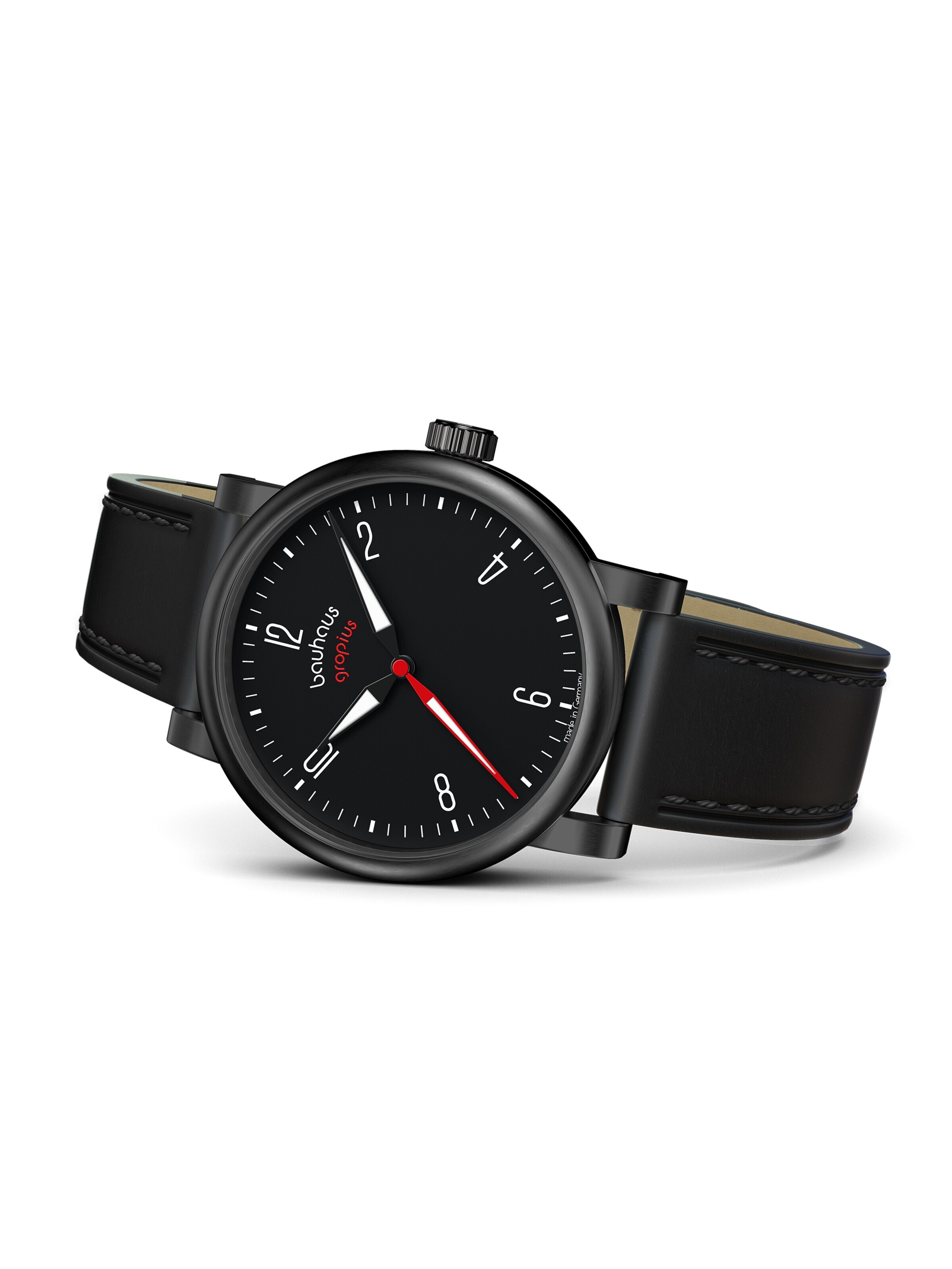 WALTER GROPIUS Analog Watch 'KONTUR' in Black