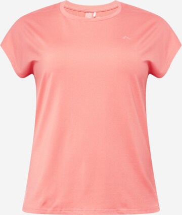 Only Play Curvy Functioneel shirt 'AUBREE' in Oranje: voorkant