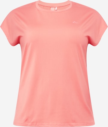 T-shirt fonctionnel 'AUBREE' Only Play Curvy en orange : devant