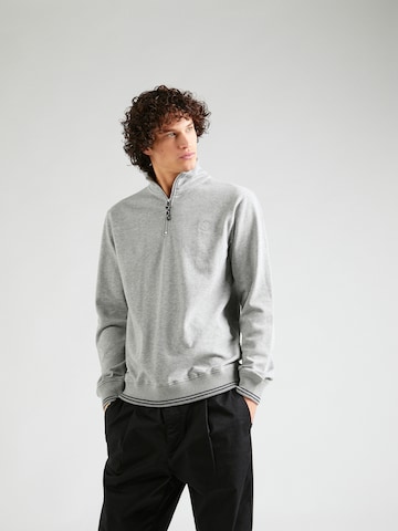 INDICODE JEANS Sweatshirt 'Vobber' in Grey: front